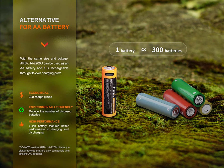 FENIX 14500 Battery ARB-L14-2200U  (1.5V)