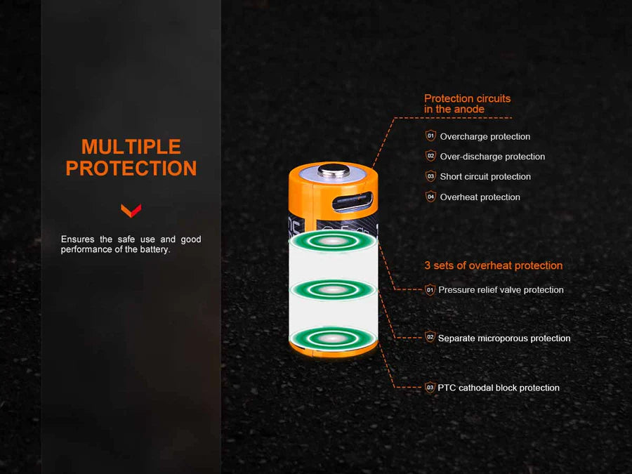 FENIX 16340 Battery ARB-L16-800UP