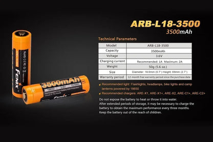 FENIX 18650 Battery ARB-L18-3500
