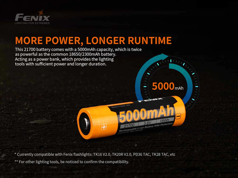 FENIX 21700 Battery ARB-L21-5000 V2.0