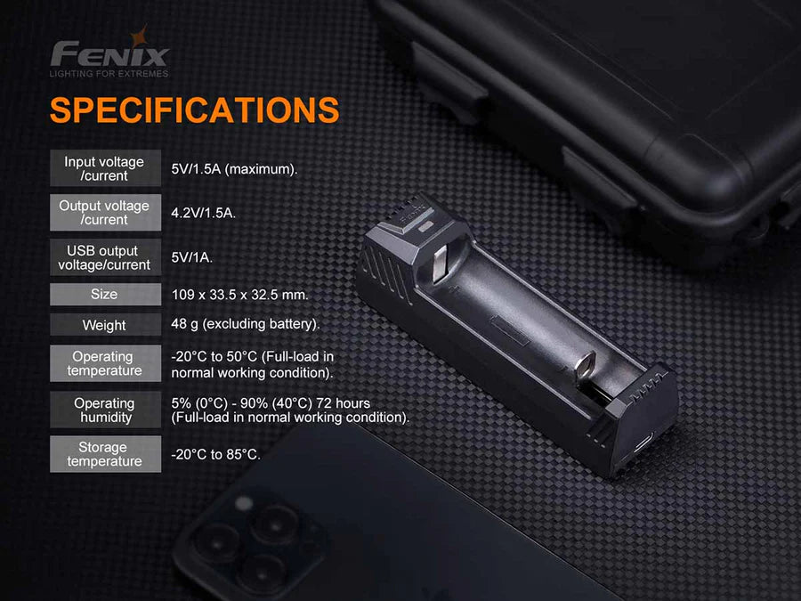 FENIX ARE-X1 V2.0 SMART BATTERY CHARGER ( TYPE-C )