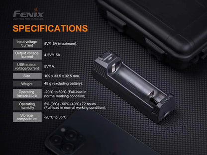FENIX ARE-X1 V2.0 SMART BATTERY CHARGER ( TYPE-C )
