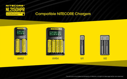 بطارية NITECORE NL2150HPR 5000mAh
