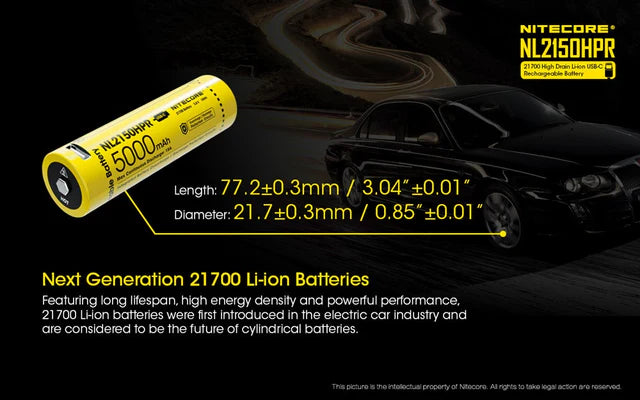 بطارية NITECORE NL2150HPR 5000mAh