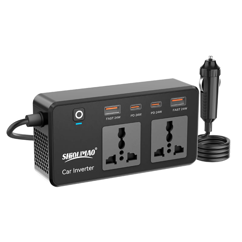 220V CAR INVERTER 200W PD TYPE-C USB