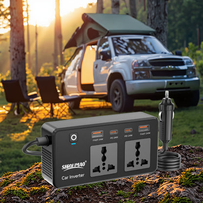 220V CAR INVERTER 200W PD TYPE-C USB