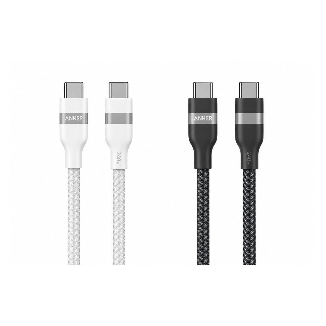 كابل أنكر USB-C إلى USB-C (طول 1.8 متر، 240 واط، مضفر معاد التدوير)