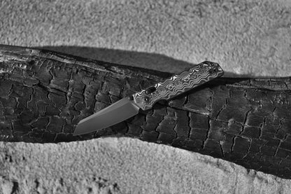 OKNIFE XEN (Damascus Carbon Fiber)