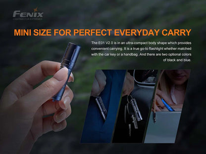 FENIX E01 V2.0 ( 100 LUMENS )