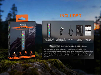 FENIX E08R UE 1600 LUMENS