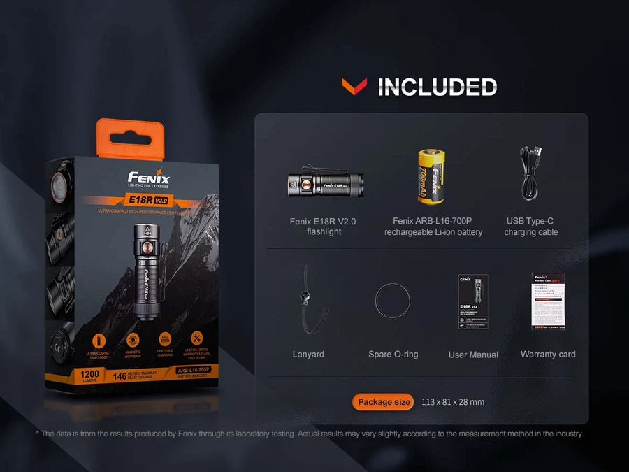FENIX E18R V2.0 (1200 LUMENS)
