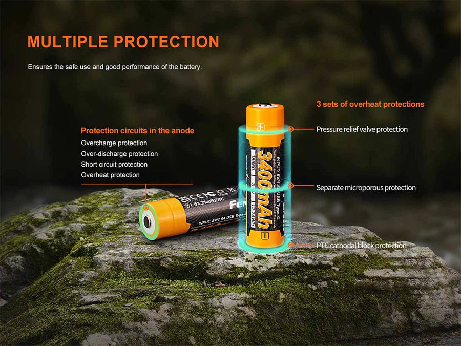 FENIX 18650 Battery ARB-L18-3400U V3.0
