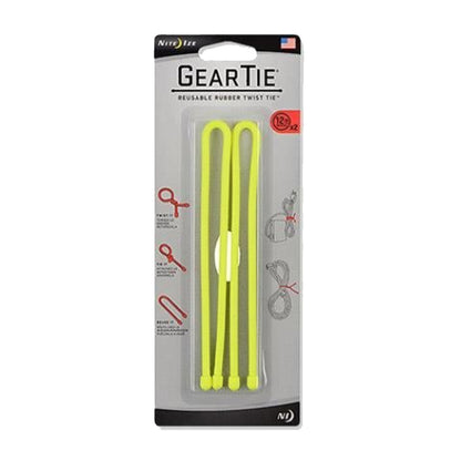 NITEIZE GEAR TIE REUSABLE RUBBER TWIST TIE 18 IN. 2 PACK