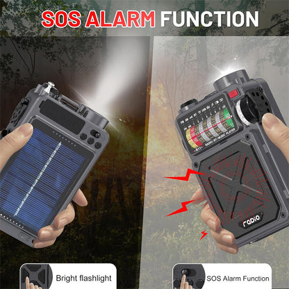 Retro Hand-cranked Solar Radio BT
