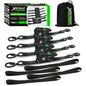 RETRACTABLE RATCHET TIE DOWN STRAPS SET