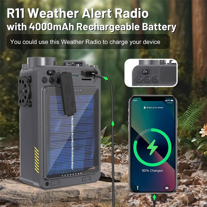 Retro Hand-cranked Solar Radio BT