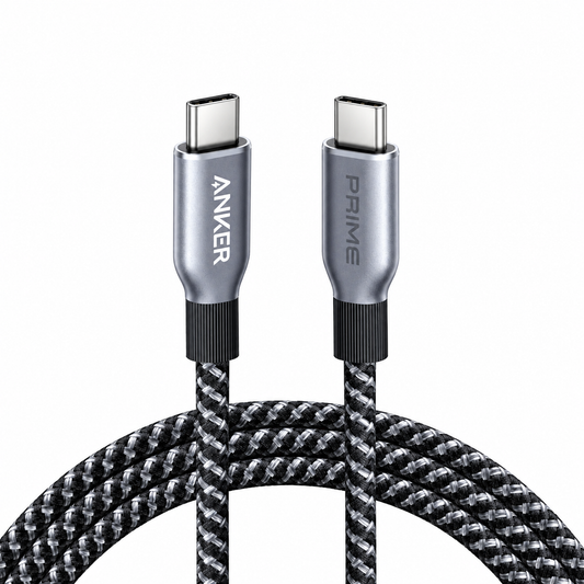 كابل ANKER PRIME من USB-C إلى USB-C (1.80 متر، 240 واط، مضفر معاد التدوير) أسود