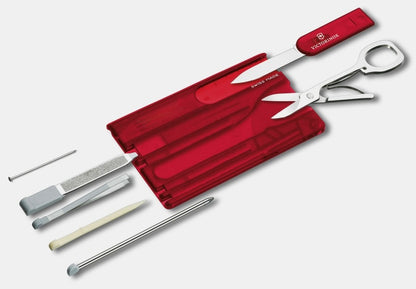 VICTORINOX SWISS CARD RED TRANSPARENT