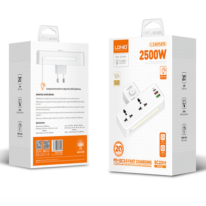 LDNIO 2 PORT+1PD+1IQ+1USB SC2311