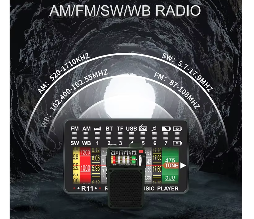 Retro Hand-cranked Solar Radio BT