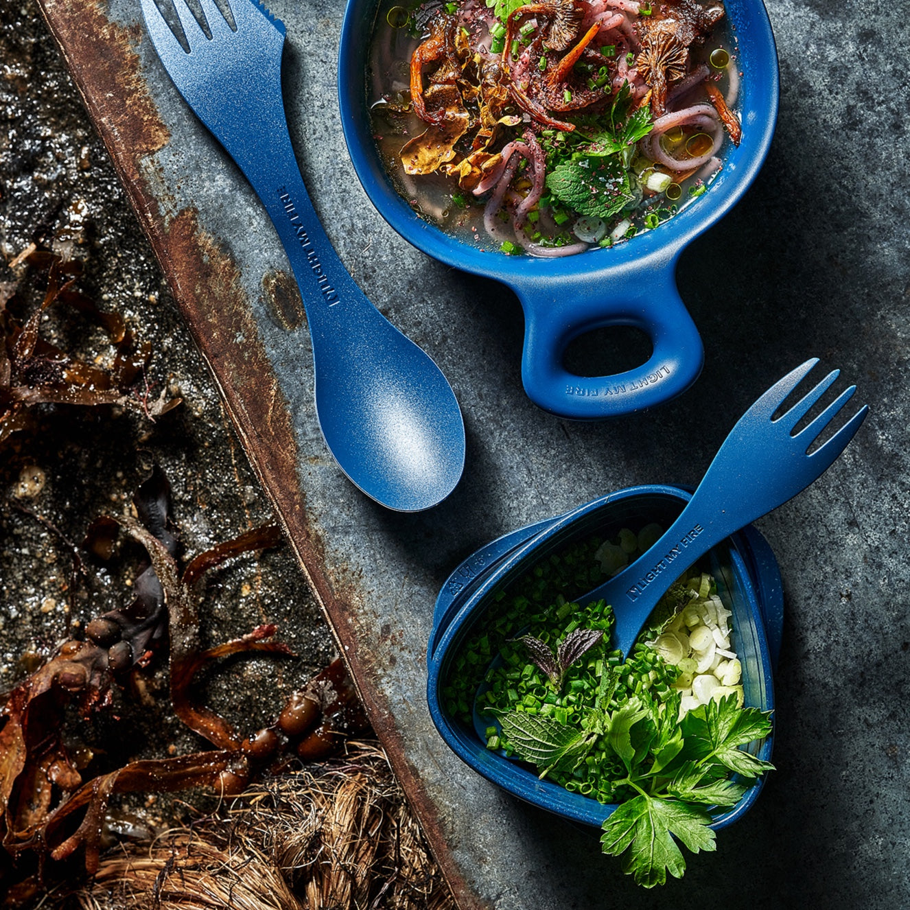 LMF Swedish Spork little 2-pack hazyblue/dustypink