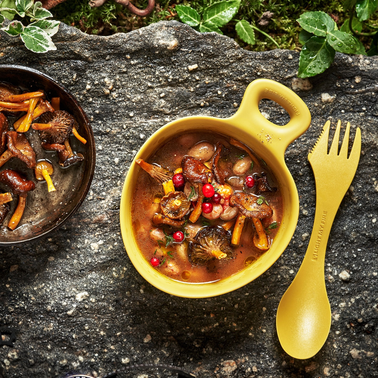 LMF Swedish Spork lefty 2-pack mustyyellow/hazyblue