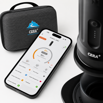 ماكينة تحضير الإسبريسو المحمولة CERA+ PROTABLE - رمادي (مع حقيبة)