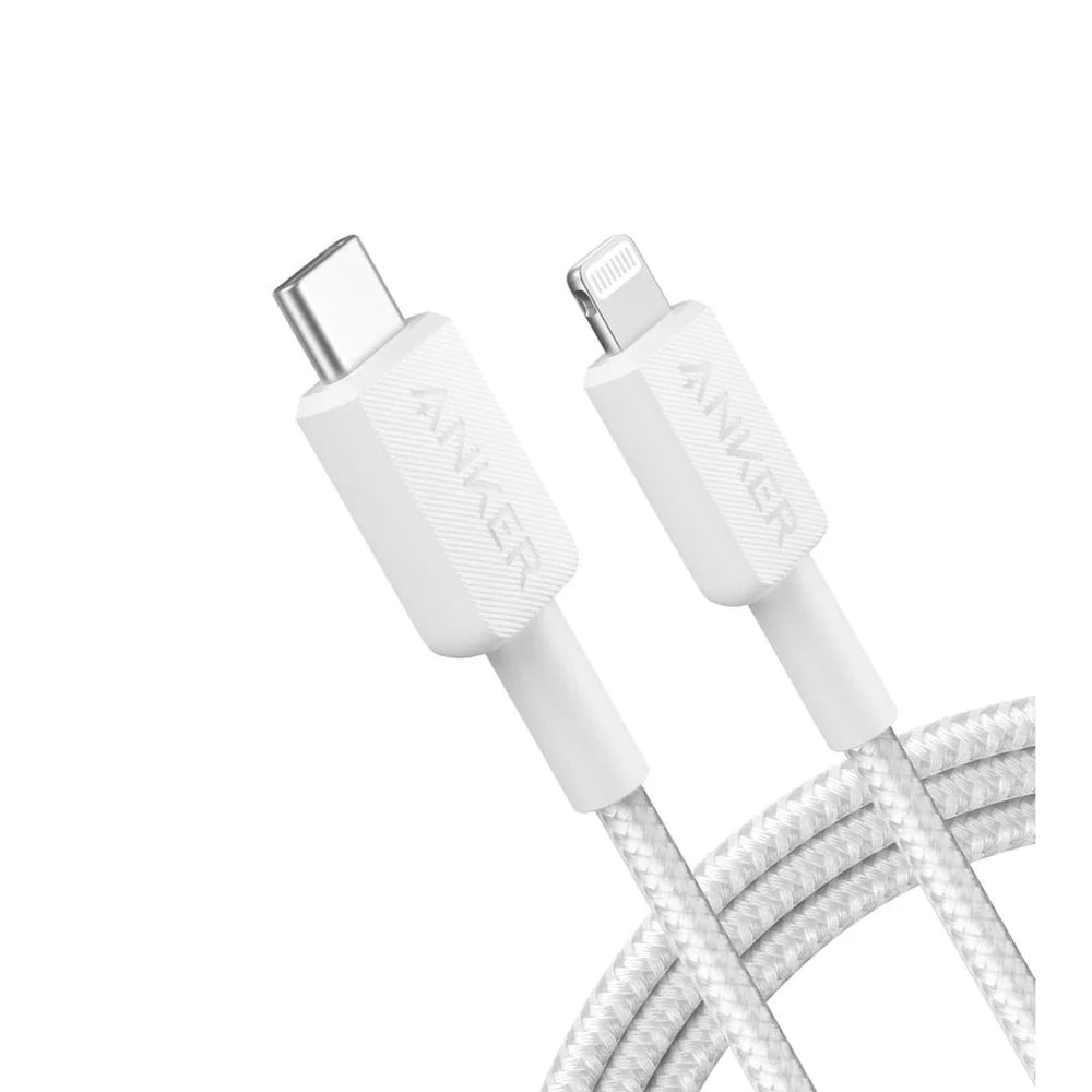 ANKER 322 USB-C TO LIGHTNING CABLE (6FT/1.80 BRAIDED) WHITE