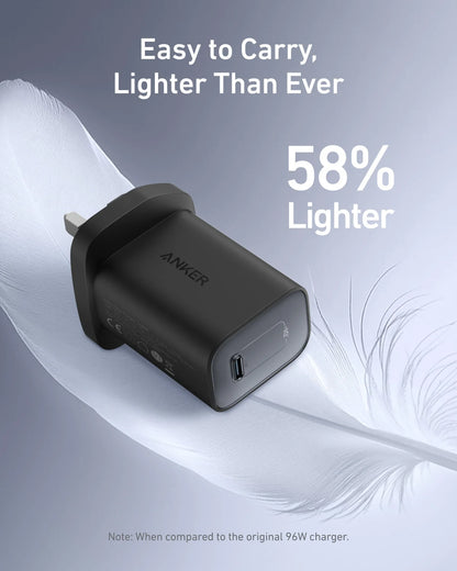 ANKER NANO CHARGER 100W WITH 6FT 5A C-C CABLE- BLK