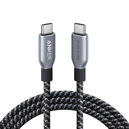 كابل ANKER PRIME من USB-C إلى USB-C (1.80 متر، 240 واط، مضفر معاد التدوير) أسود