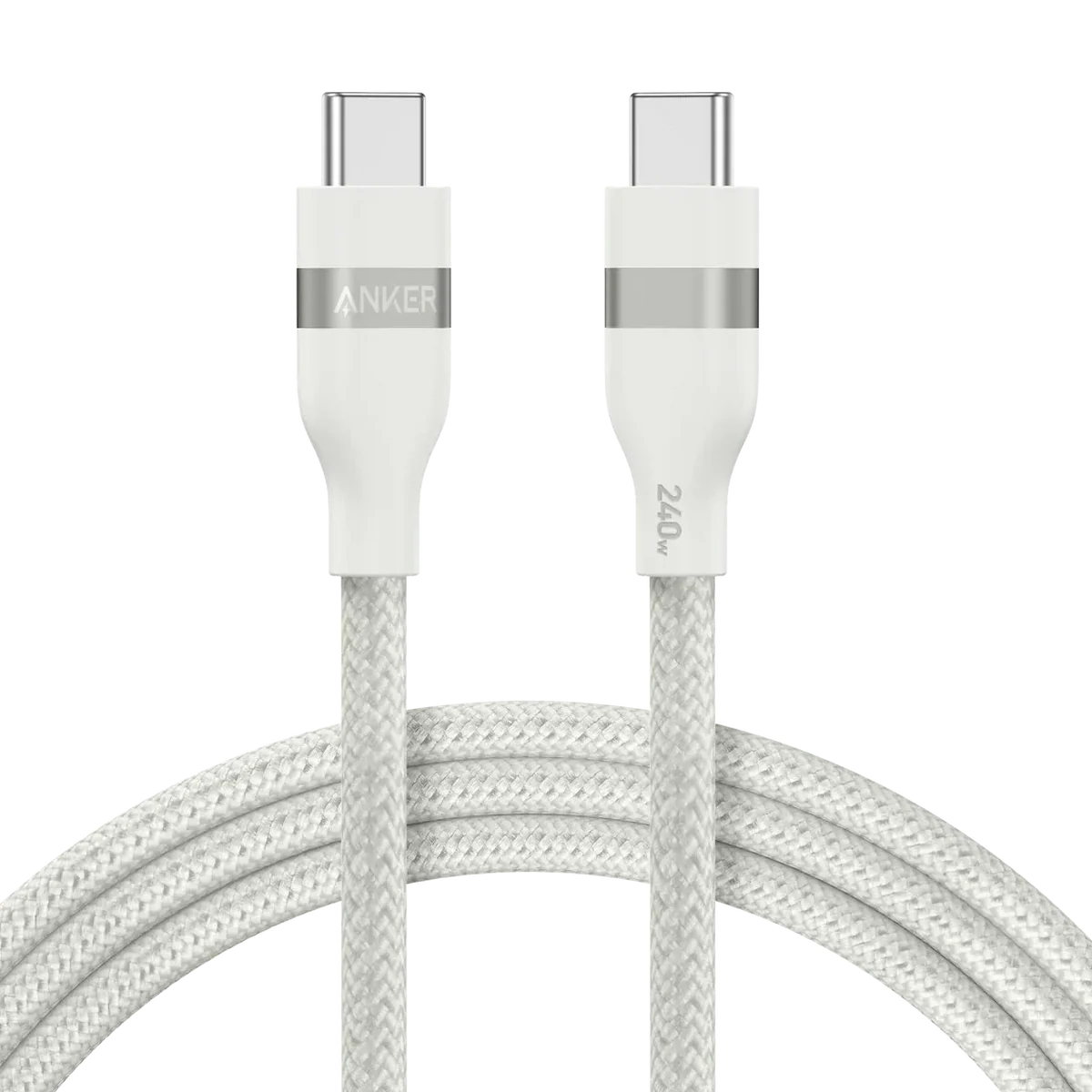 كابل أنكر USB-C إلى USB-C (طول 1.8 متر، 240 واط، مضفر معاد التدوير)