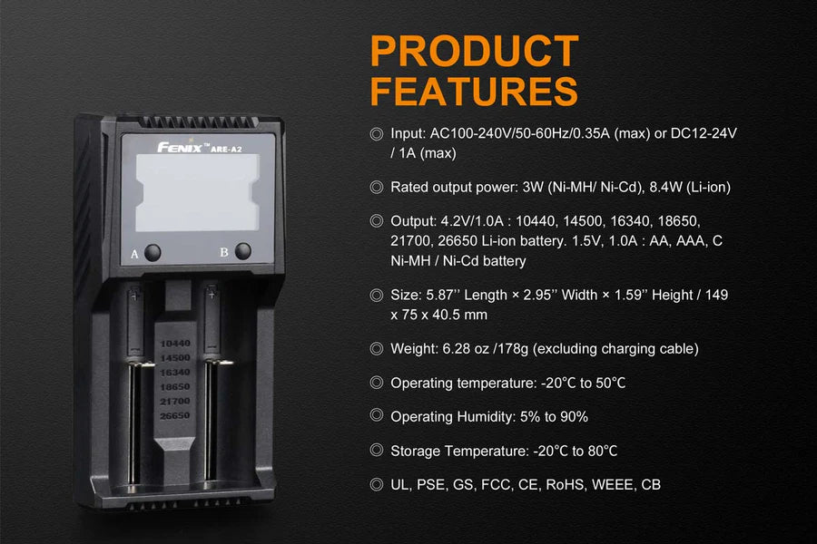 FENIX ARE-A2 SMART BATTERY CHARGER