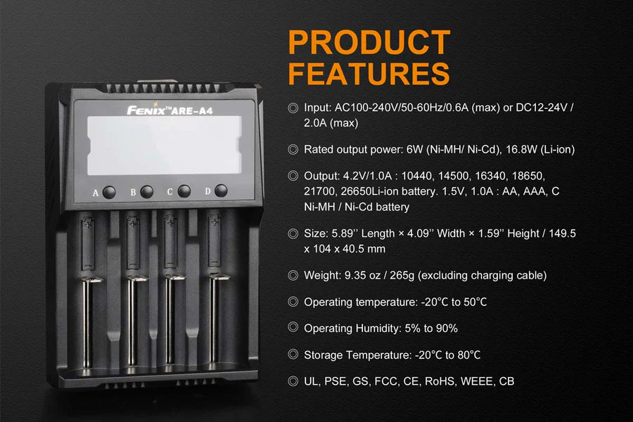 ARE-A4 SMART BATTERY CHARGER (UK Plug)