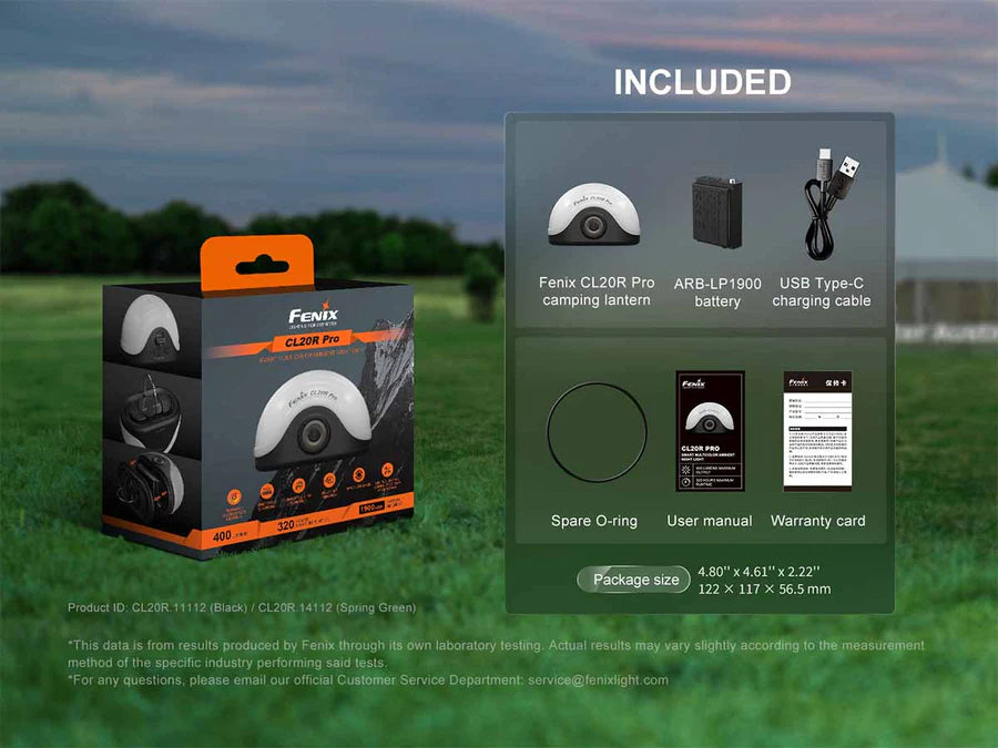 FENIX CL20R PRO أسود (400 لومن)