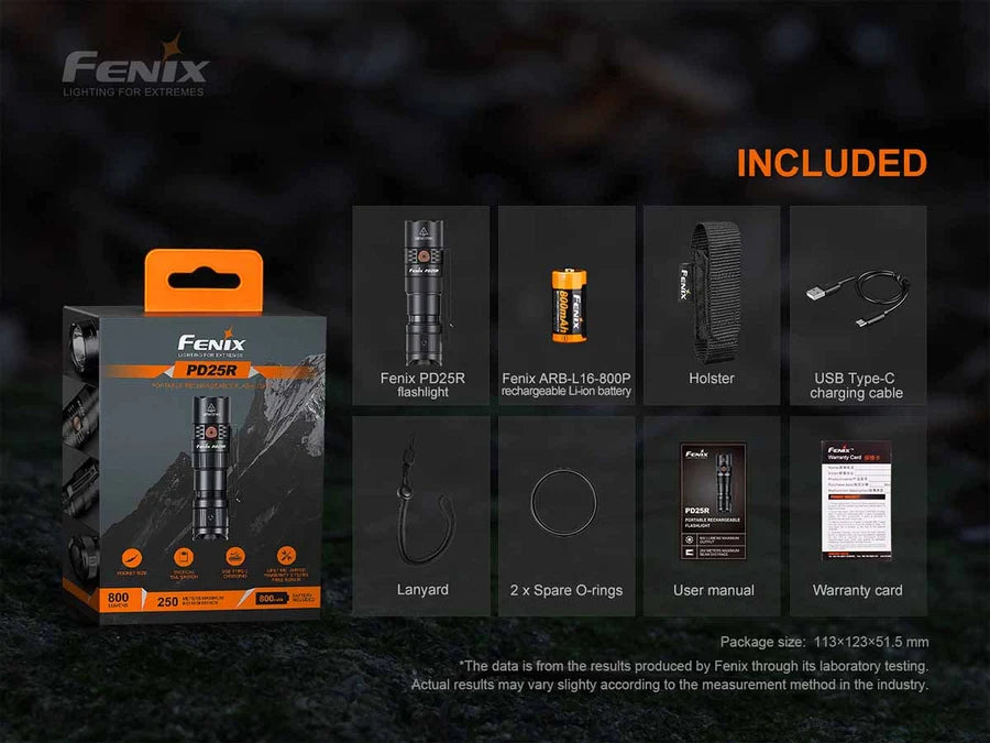 FENIX PD25R (800 LUMENS)