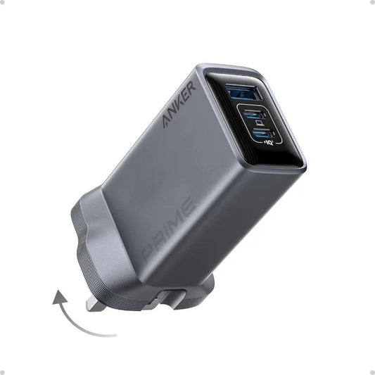ANKER PRIME CHARGER (100W, 3PORTS, GaN) SILVER